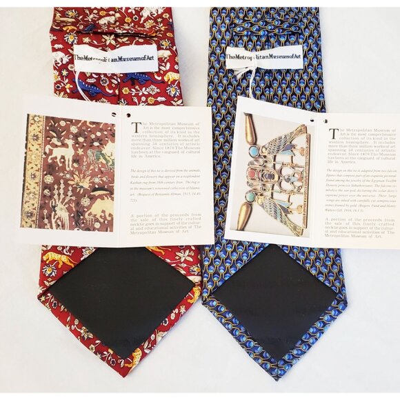 2 NWT The Metropolitan Museum of Art Mens Neck Ties Tie Geometric Animals Floral - Picture 6 of 10